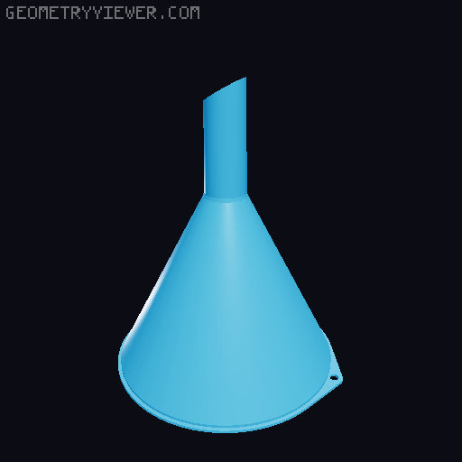 Funnels. Various sizes 25mm to 200mm 3D model thumbnail