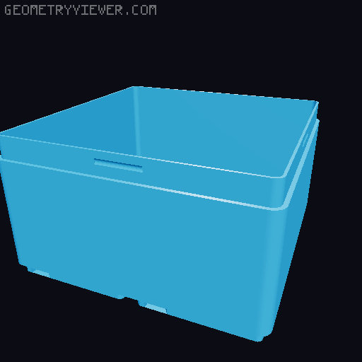 Gridfinity Bin with Gridfinity Cap (parametric) 3D model thumbnail