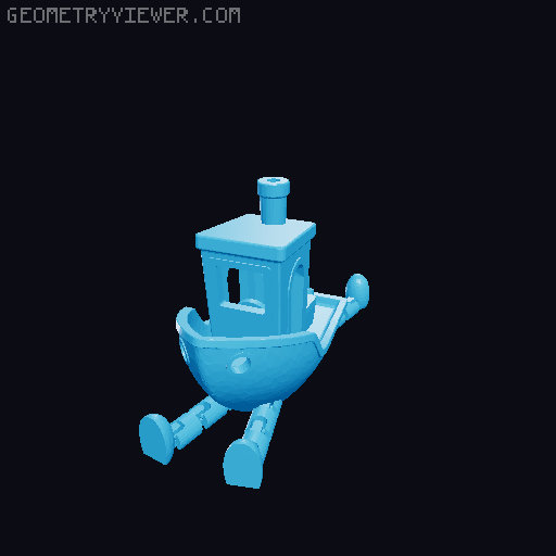 Bench with legs 3D model thumbnail