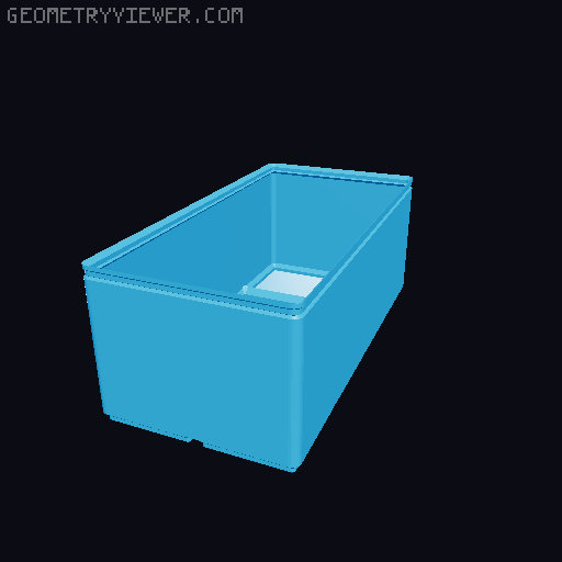 Gridfinity Box (Quick print, lite version, less filament!) 3D model thumbnail