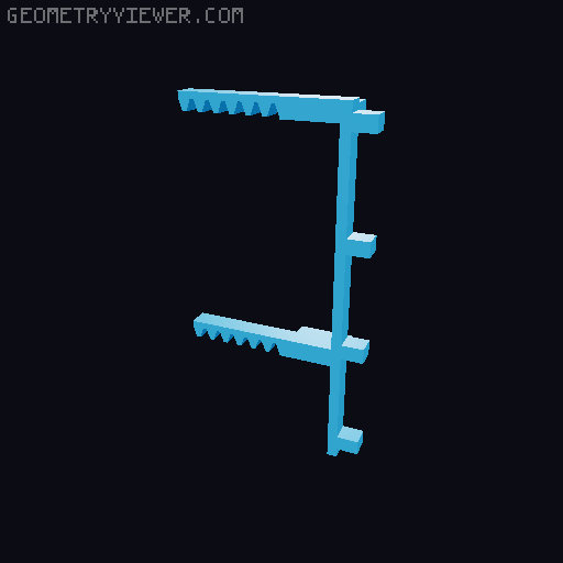 Mini Vault with Lever Tumbler Lock 3D model thumbnail