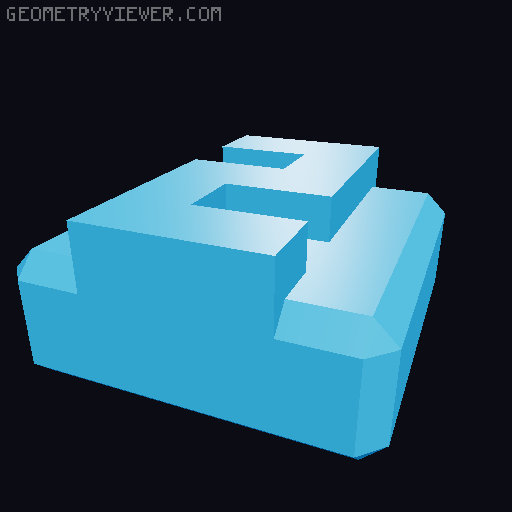 PrintABlok:WritersBloks interlocking letter blocks 3D model thumbnail
