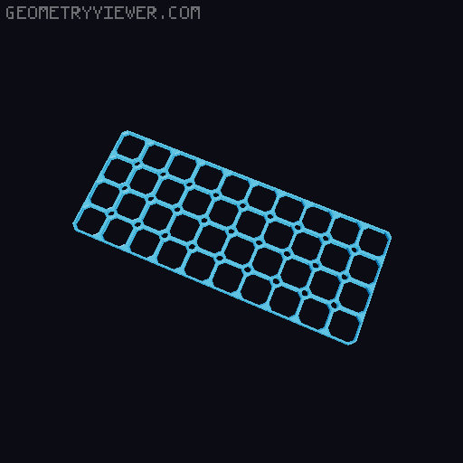 openGrid with Multiboard-compatible screw holes 3D model thumbnail