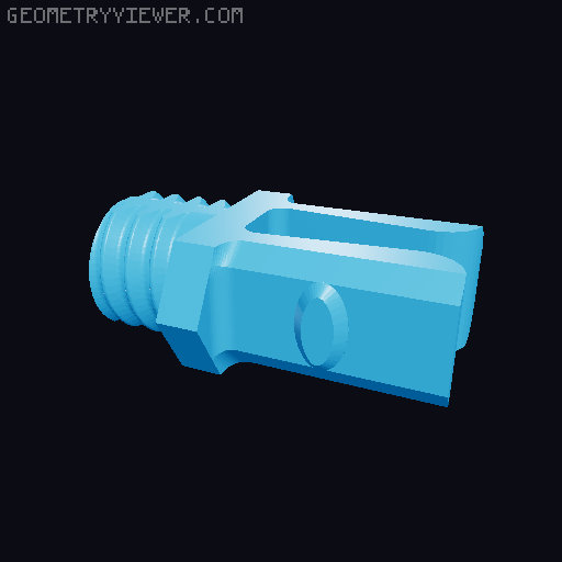 Easy Print Socket Rail System 3D model thumbnail