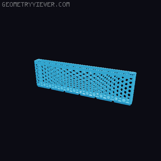 Gridfinity Hex Bins Light (rotated grid) all sizes 3D model thumbnail