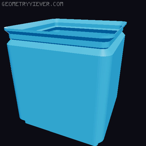 Gridfinity Box (Quick print, lite version, less filament!) 3D model thumbnail