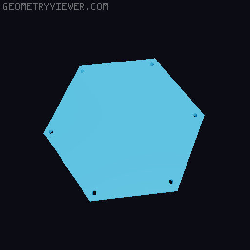 2-20 Meter Hex Antenna Base "HexY" 3D model thumbnail