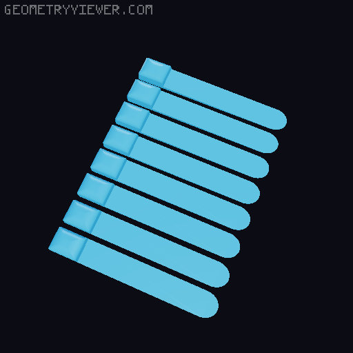 Model A Day Challenge - Day 74 - Harmonica 3D model thumbnail