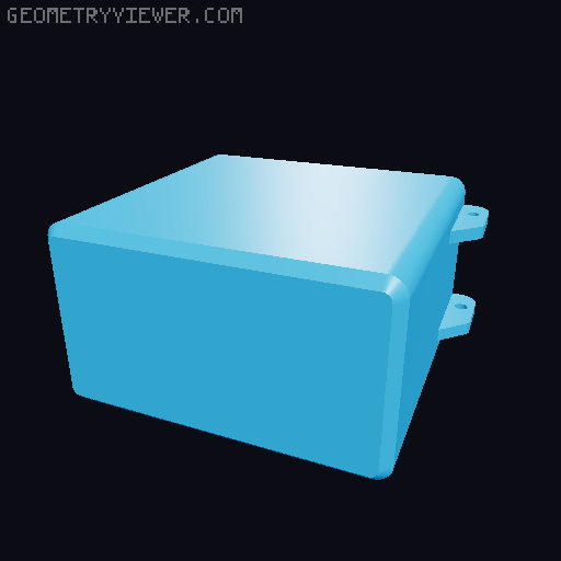 Compact parametric box (for instax square) 3D model thumbnail