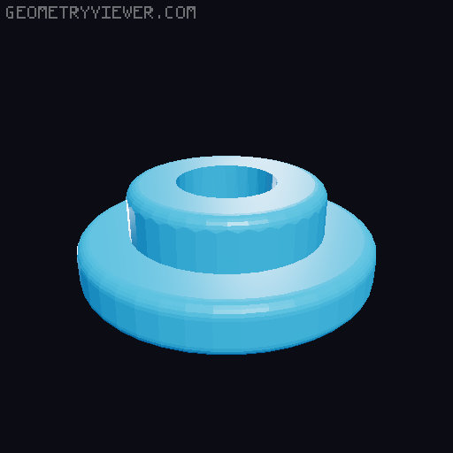Spool holder with bearing keeper and threaded end 3D model thumbnail