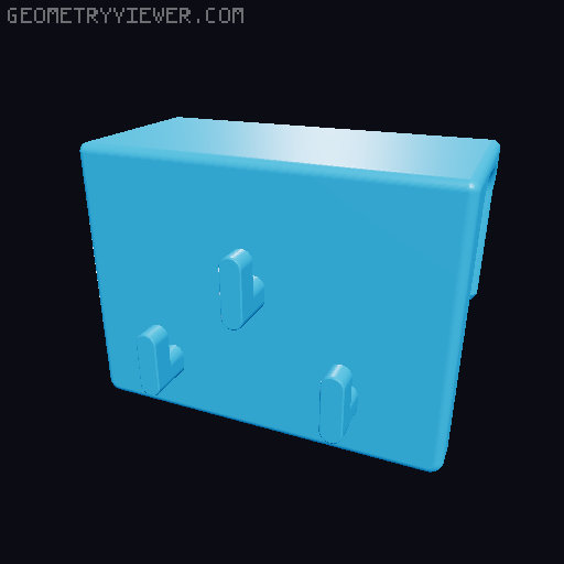 Retro Handheld SKADIS display mounts 3D model thumbnail