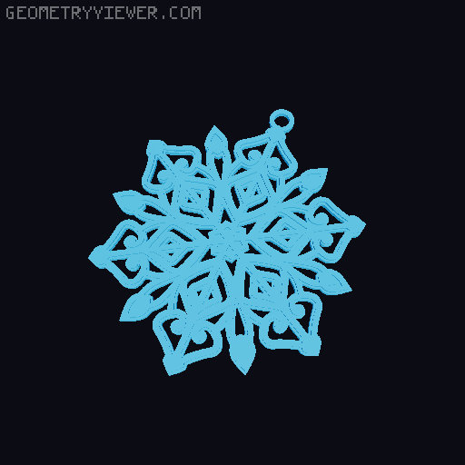 Snowflake multilayer 3D model thumbnail
