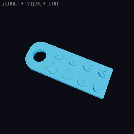 Lego Keychain 3D model thumbnail