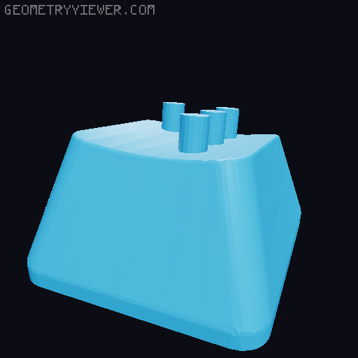 Keycaps with Braille 3D model thumbnail