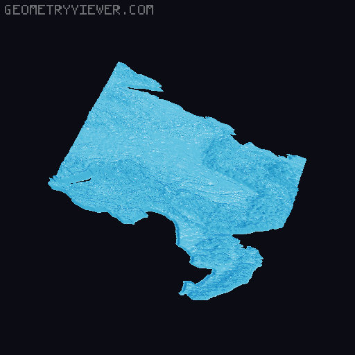 Topographic World Map 3D model thumbnail