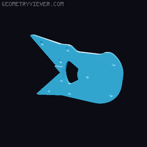 Radius gauge 0-50mm 3D model thumbnail