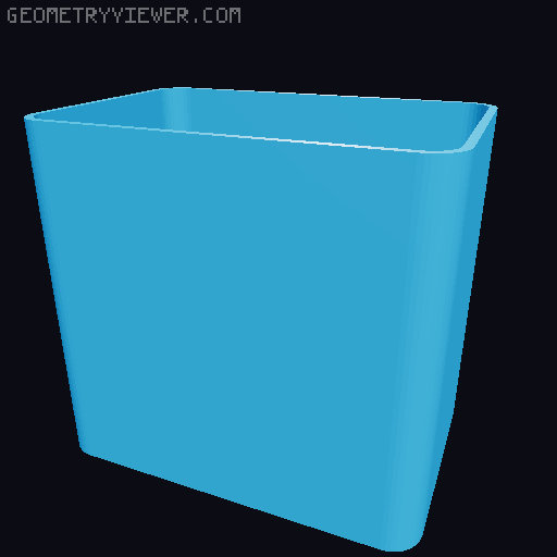 Bin for Ikea skadis - 564 models - hooks need support 3D model thumbnail