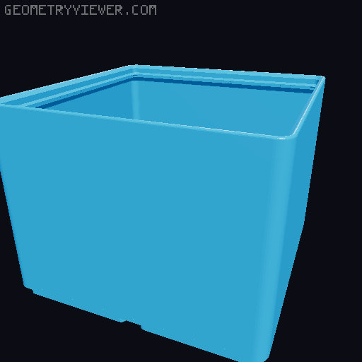 Gridfinity lite - economical plain storage bins 3D model thumbnail