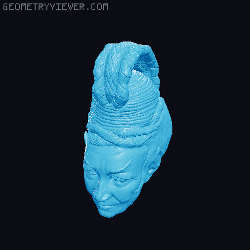 T'Pau figure head- Star Trek 3D model thumbnail