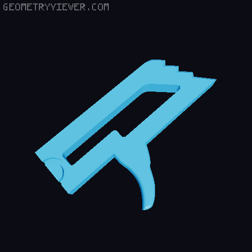 Quick Rubber Band Gun 3D model thumbnail