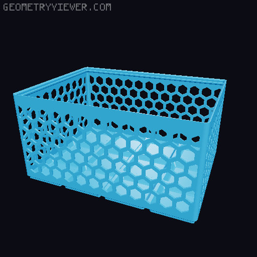 Gridfinity Hex Bins Light all sizes 3D model thumbnail