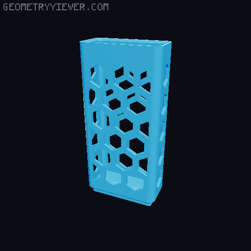 Gridfinity Hex Bins Light all sizes 3D model thumbnail