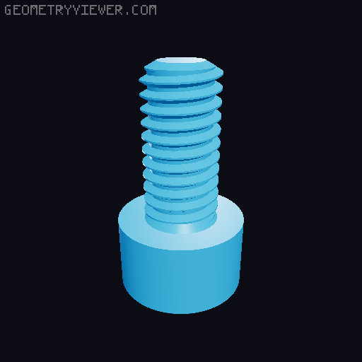 Hundreds of Metric Allen Screws with Cylindrical Head M2 up to M64 3D model thumbnail