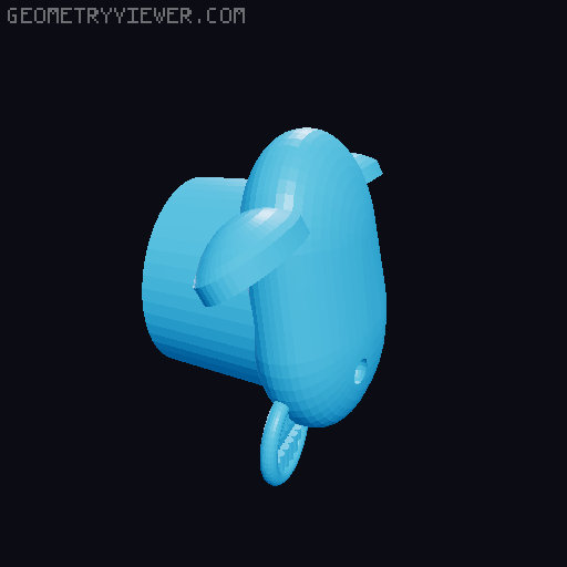 Shaun the Sheep Toilet Paper Roll Countertop Holder 3D model thumbnail