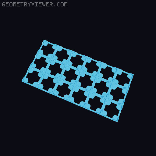 Thin Gridfinity Magnet Base - up to 12x12 3D model thumbnail
