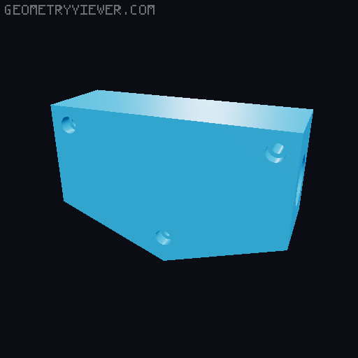 The 100 printer - Enclosed Power Socket - low rear mount 3D model thumbnail