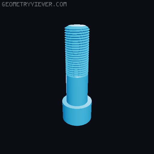 Hundreds of Metric Allen Screws with Cylindrical Head M2 up to M64 3D model thumbnail