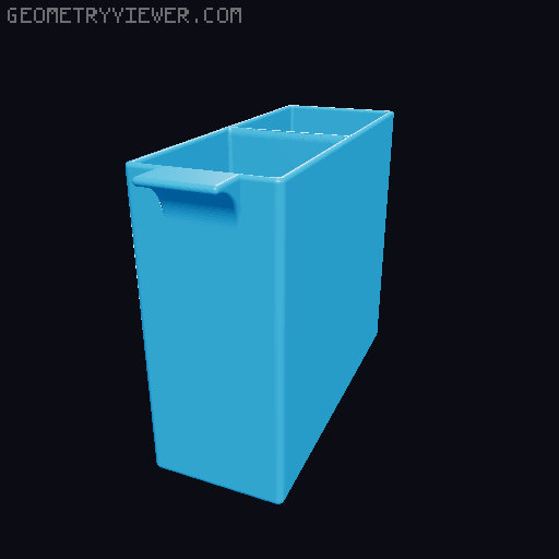 Modular Small Parts Split Drawers 3D model thumbnail
