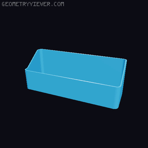 Bin for Ikea skadis - 564 models - hooks need support 3D model thumbnail