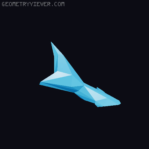 Low Poly Wall Shark 3D model thumbnail