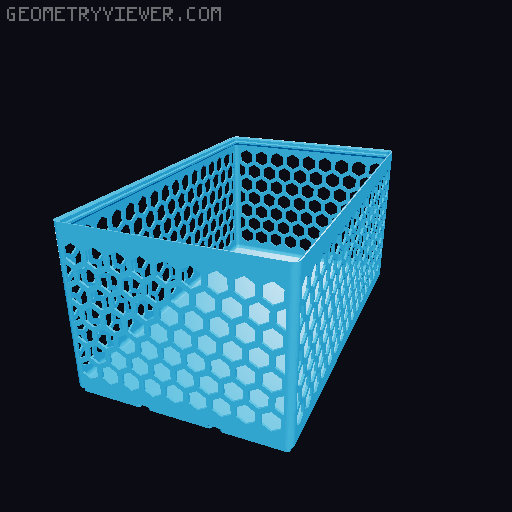 Gridfinity Hex Bins all sizes 3D model thumbnail