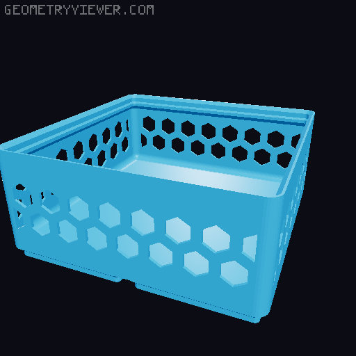 Gridfinity Hex Bins all sizes 3D model thumbnail