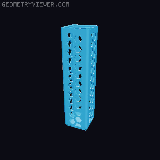 Gridfinity Hex Bins Light (rotated grid) all sizes 3D model thumbnail