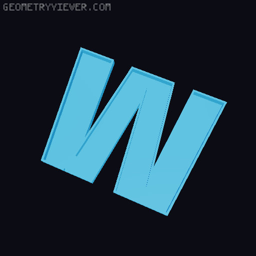 Glowing LED all alphabet letters and all numbers 6 cm high 3D model thumbnail