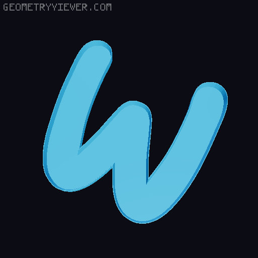 Glowing WLED or LED all alphabet letters and all numbers 8.5 cm high 3D model thumbnail
