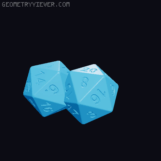 D20 Truck Nuts 3D model thumbnail
