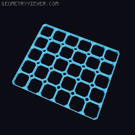 openGrid with Multiboard-compatible screw holes 3D model thumbnail