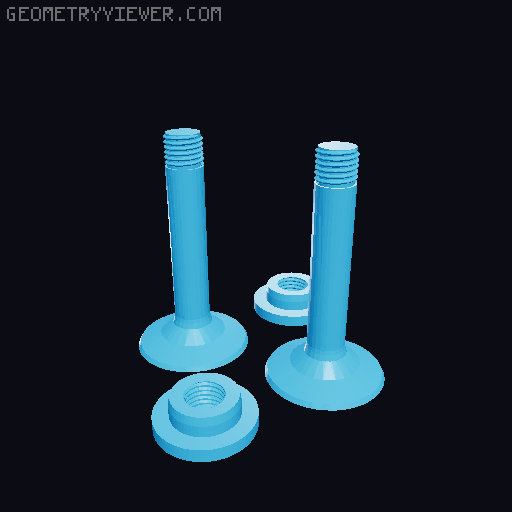 PushRod Engine with Gearbox 3D model thumbnail