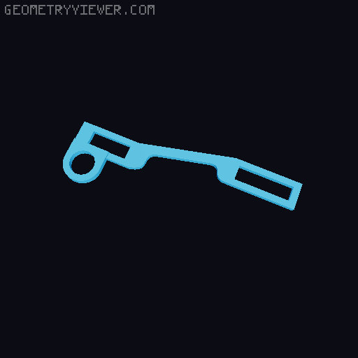 Rubber band pistol 3D model thumbnail