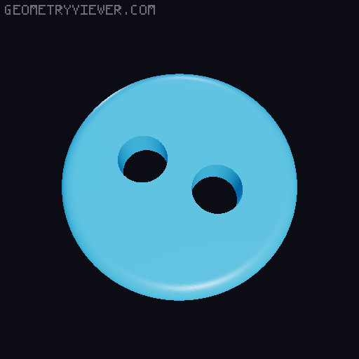Sewing Buttons 3D model thumbnail