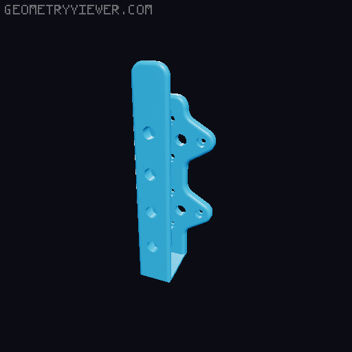 Rugged Underdesk Laptop Mount 3D model thumbnail