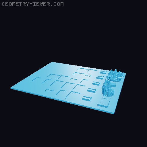 Settlers of Catan Reference Card / Cheat Sheet with boxes 3D model thumbnail