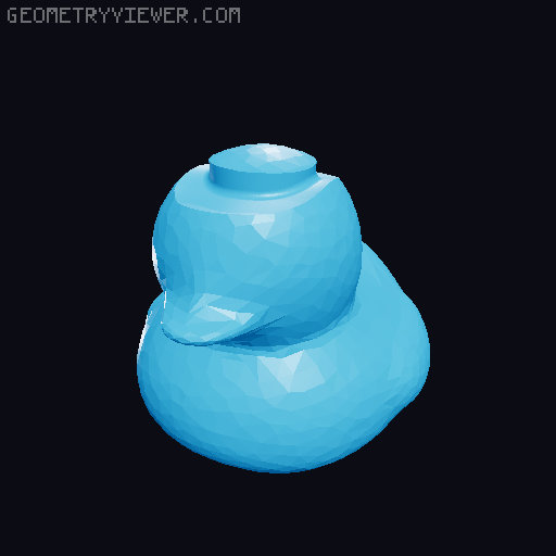 Fancy Bath Time Duck 3D model thumbnail