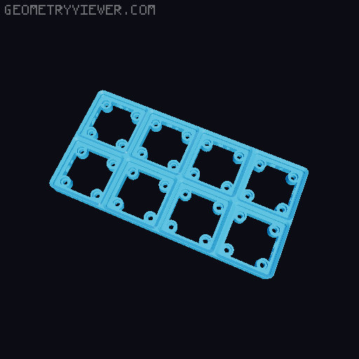 Gridfinity Screwable Magnetic Base Plates 3D model thumbnail