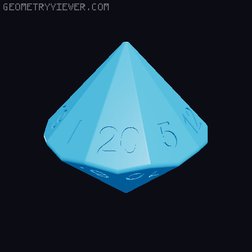 dice set 3D model thumbnail