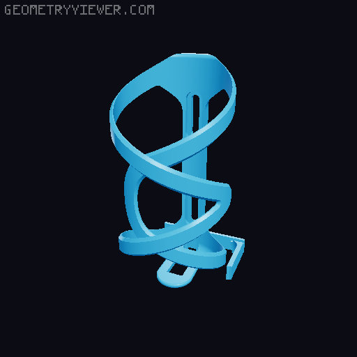 Bottle Cage 3D model thumbnail